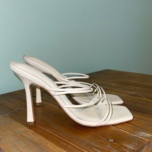 Tony Bianco white strappy heels